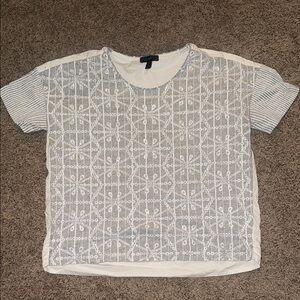 J Crew—Elegant White Lace Women's Top